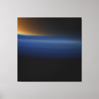 Orange und Blue Haze Wrapped Canvas