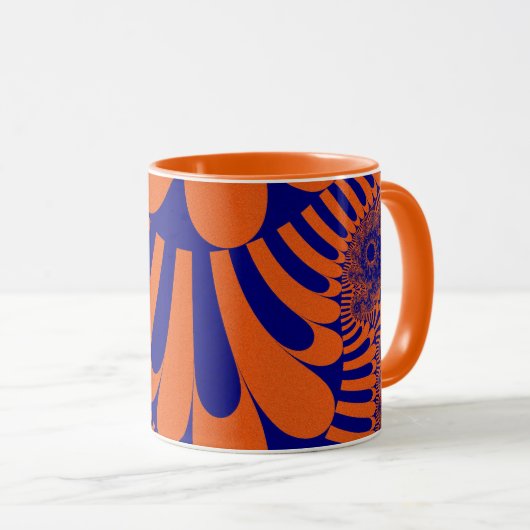 Orange und Blue Loop Tasse (VorderseiteRechts)