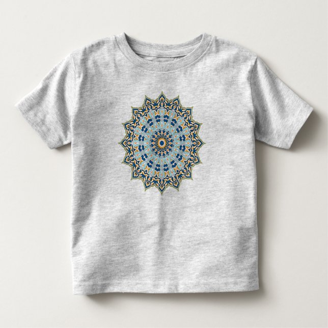 Orange und Blue Mandala Kleinkind T-shirt (Vorderseite)