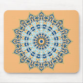 Orange und Blue Mandala Mousepad (Vorne)