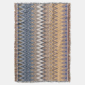 Orange und Blue Multi Color Wavy Muster Decke (Vorderseite Vertikal)