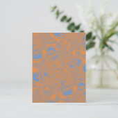 Orange und Blue Persian Star Mandala Pattern Postkarte (Stehend Vorderseite)