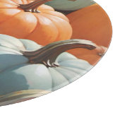 Orange und Blue Pumpkins Schneidebrett (Ecke)