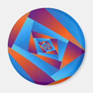 Orange und Blue Spiral Magnet