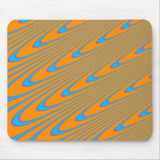 Orange und Blue Swirl Mousepad