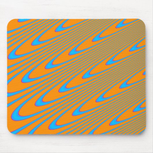 Orange und Blue Swirl Mousepad (Vorne)