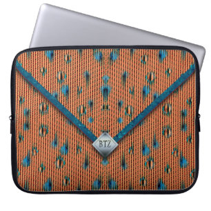 Orange und Blue Umschlag Kupplung Beutel Laptopschutzhülle