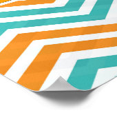 Orange und Blue Whale Kinderzimmer Poster (Ecke)