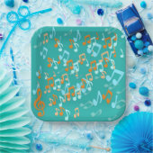 Orange und Blues Pappteller (Party)