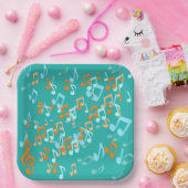 Orange und Blues Pappteller (Party)