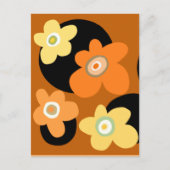 Orange und braune Blume Postkarte (Vorderseite)