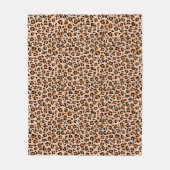 Orange- und Brauner Leopardenprint Fleecedecke (Vorderseite)