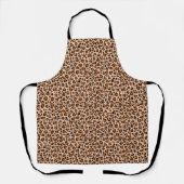 Orange- und Brauner Leopardenprint Schürze (Vorderseite)