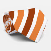 Orange und Braunstreifen Krawatte (Gerollt)