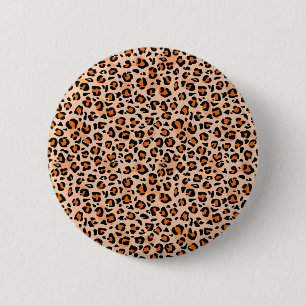 Orange- und Brauntigerdruck Button