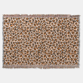 Orange- und Brauntigerdruck Decke