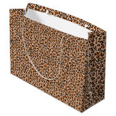 Orange- und Brauntigerdruck Große Geschenktüte (Rückseite Schrägansicht)