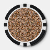 Orange- und Brauntigerdruck Pokerchips (Vorderseite)