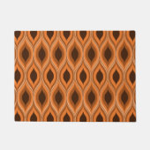 Orange- und Brauntöne-Ogee-Muster Mitte des Jahrhu Fußmatte (Vorderseite)