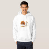 Orange und Brown Creative Simple Lass It Fall Hoodie (Vorne ganz)