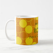 Orange und Brown-Kreis-Kaffee-Süchtiger Kaffeetasse (Links)