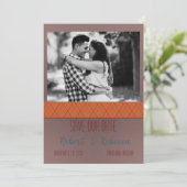 Orange und Brown Save the Date (Stehend Vorderseite)