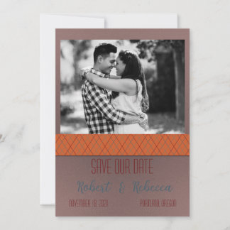 Orange und Brown Save the Date