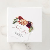 Orange und Burgund Red Floral Fall Danke Geschenkanhänger (Beispiel)