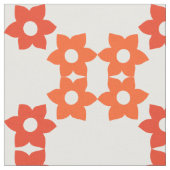Orange und Burnt Orange Blumenmuster Stoff (Nahaufnahme)