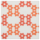 Orange und Burnt Orange Blumenmuster Stoff (Muster)