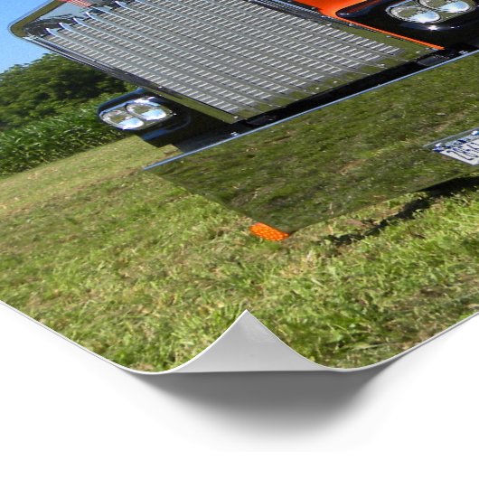 Orange und Chrome Poster (Ecke)