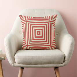 Orange und Cream Geometric Printkopf Kissen