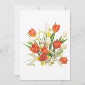 Orange und Cream Tulip Wedding Einladung (Rückseite)