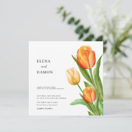 Orange und Cream Tulip Wedding Save The Date