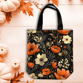 Orange und Creme fett blühen im Herbst Tasche