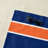 Orange und Dunkelblau Strandtuch (Beispiel)