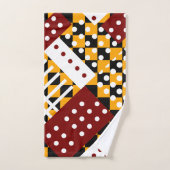 Orange und dunkelrot badhandtuch set (Handtuch)