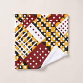 Orange und dunkelrot badhandtuch set (Waschlappen)