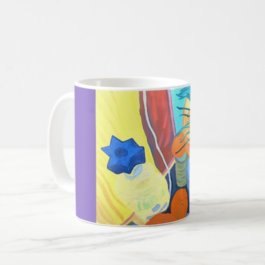 Orange und Feather Kaffeetasse (Vorderseite Links)