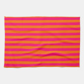 Orange und Fuchsia Streifen Handtuch (Horizontal)