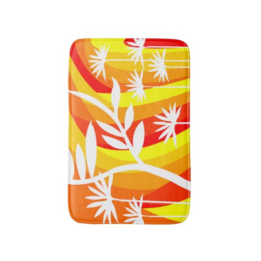 Orange und Gelb Badematte (Vorderseite Vertikal)