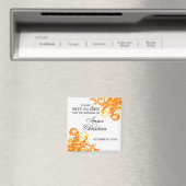 Orange und Gelb Blühend Herbst Save the Date Magnet (In Situ (Geschirrspüler))