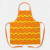 Orange- und Gelb-Chevron-Musterdesign Schürze (Vorderseite)