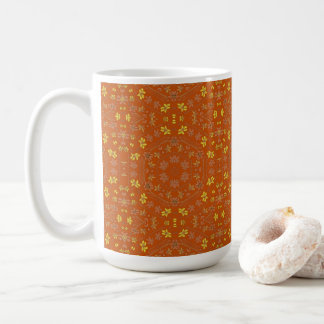 Orange und Gelb Design Große Tasse
