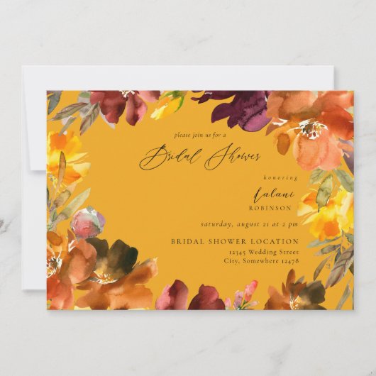 Orange und Gelb Gelbfärbung Brautparty 2G Einladung (Vorderseite)