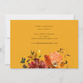Orange und Gelb Gelbfärbung Brautparty 2G Einladung (Rückseite)