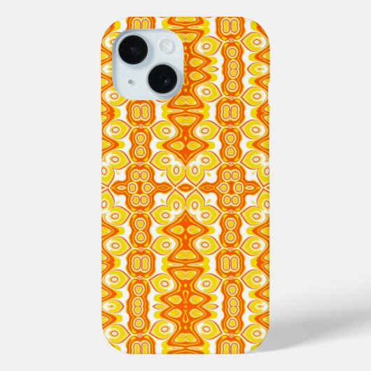 Orange und Gelb Geometrisches Muster Case-Mate iPhone Hülle (Rückseite)