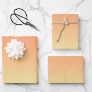 Orange und Gelb Geschenkpapier Set
