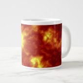 Orange und Gelb Jumbo-Tasse (Vorderseite Rechts)
