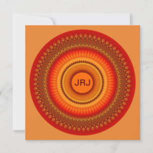 Orange und Gelb Mandala Mitteilungskarte